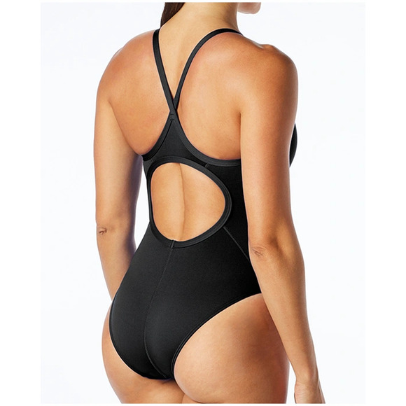 TYR Women's Durafast Diamondfit Black 1 Piece Swimsuit Size M 32 NEW - Picture 2 of 11